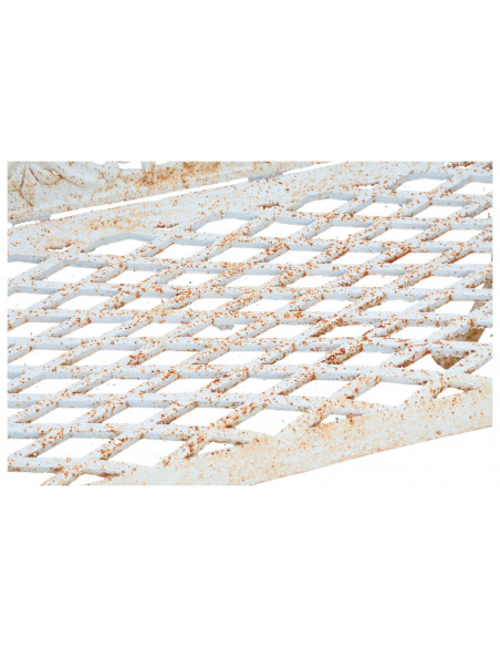 Panchina Liberty in ghisa finitura bianca anticata 110x55x90 cm