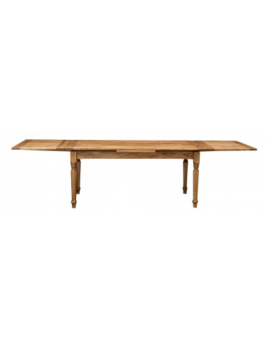 Mesa country em madeira maciça, com duas extensões. Vista totalmente aberta. Produto artesanal feito na Itália Mesa country em madeira maciça, com duas extensões. Vista totalmente aberta. Produto artesanal feito na Itália