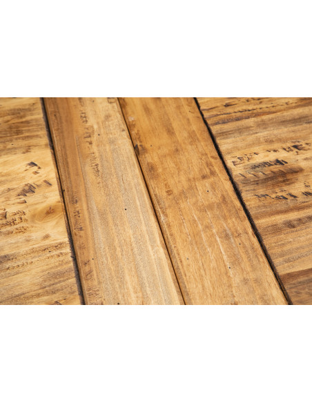 Tavolo allungabile Country in legno massello di tiglio finitura naturale 180x90x80 cm. Made in Italy