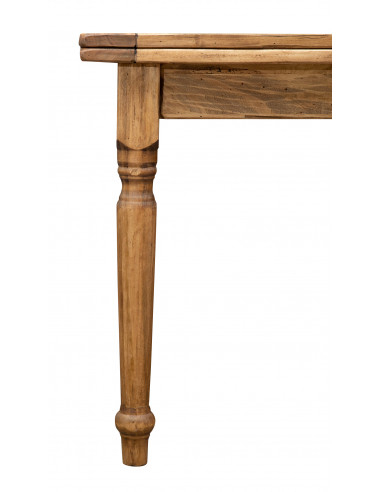 Tavolo allungabile Country in legno massello di tiglio finitura naturale 180x90x80 cm. Made in Italy Tavolo allungabile Country in legno massello di tiglio finitura naturale 180x90x80 cm. Made in Italy