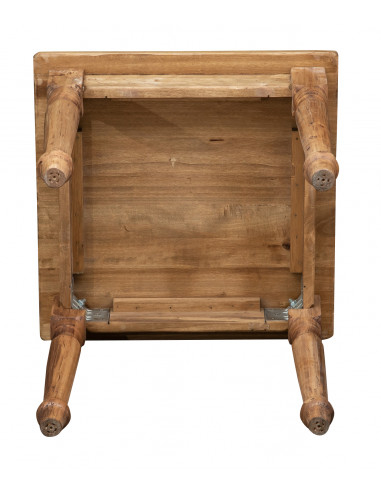 Tavolo Country  in legno massello di tiglio finitura naturale 70x70x78 cm. Made in Italy Tavolo Country  in legno massello di tiglio finitura naturale 70x70x78 cm. Made in Italy