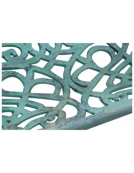 Panchina Liberty in ghisa finitura verde anticata 105x43x90 cm
