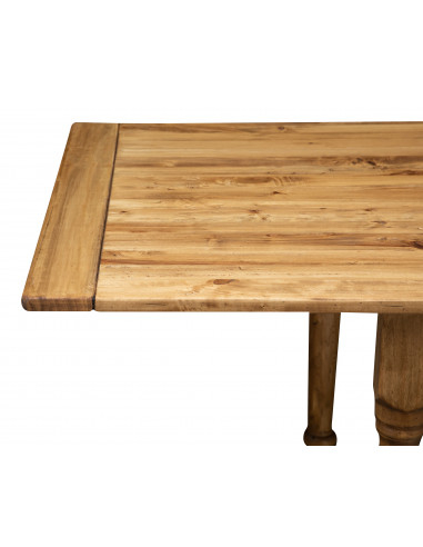 Tavolo Country allungabile in legno massello di tiglio finitura naturale 90x90x80 cm. Made in Italy Tavolo Country allungabile in legno massello di tiglio finitura naturale 90x90x80 cm. Made in Italy