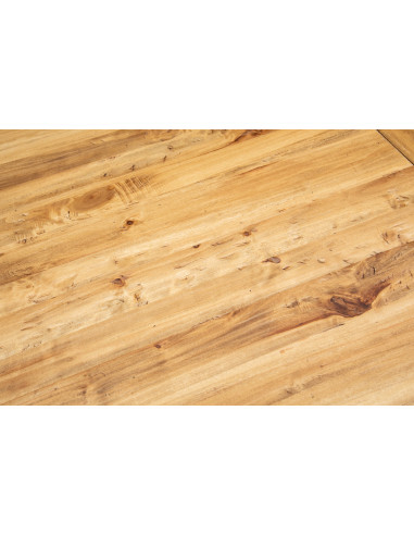 Tavolo Country allungabile in legno massello di tiglio finitura naturale 90x90x80 cm. Made in Italy Tavolo Country allungabile in legno massello di tiglio finitura naturale 90x90x80 cm. Made in Italy