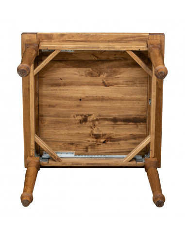 Tavolo Country allungabile in legno massello di tiglio finitura naturale 90x90x80 cm. Made in Italy Tavolo Country allungabile in legno massello di tiglio finitura naturale 90x90x80 cm. Made in Italy