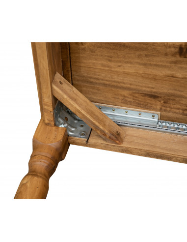 Tavolo Country allungabile in legno massello di tiglio finitura naturale 90x90x80 cm. Made in Italy Tavolo Country allungabile in legno massello di tiglio finitura naturale 90x90x80 cm. Made in Italy