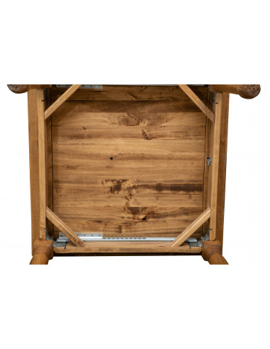 Tavolo Country allungabile in legno massello di tiglio finitura naturale 90x90x80 cm. Made in Italy Tavolo Country allungabile in legno massello di tiglio finitura naturale 90x90x80 cm. Made in Italy