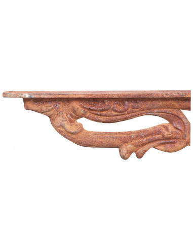 Mensola Vintage in ghisa finitura ruggine L23xPR4xH28 cm Mensola Vintage in ghisa finitura ruggine L23xPR4xH28 cm