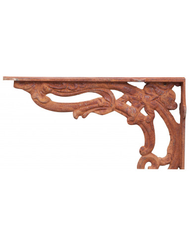 Mensola Vintage in ghisa finitura ruggine L23xPR4xH28 cm Mensola Vintage in ghisa finitura ruggine L23xPR4xH28 cm