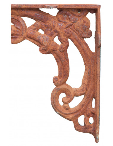 Mensola Vintage in ghisa finitura ruggine L23xPR4xH28 cm Mensola Vintage in ghisa finitura ruggine L23xPR4xH28 cm