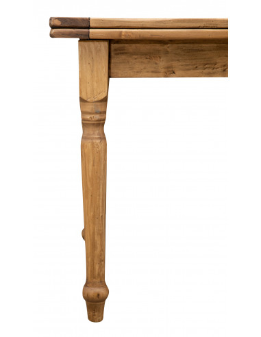 Mesa Country extensível em madeira maciça de tília, acabamento natural 200x90x80 cm. Feito na Itália Mesa Country extensível em madeira maciça de tília, acabamento natural 200x90x80 cm. Feito na Itália