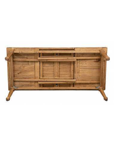 Mesa Country extensível em madeira maciça de tília, acabamento natural 200x90x80 cm. Feito na Itália Mesa Country extensível em madeira maciça de tília, acabamento natural 200x90x80 cm. Feito na Itália