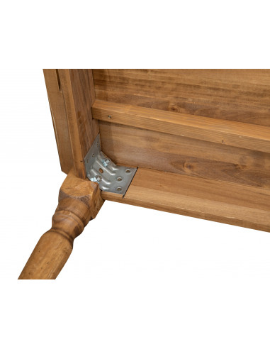 Tavolo Country allungabile in legno massello di tiglio finitura naturale 200x90x80 cm. Made in Italy Tavolo Country allungabile in legno massello di tiglio finitura naturale 200x90x80 cm. Made in Italy