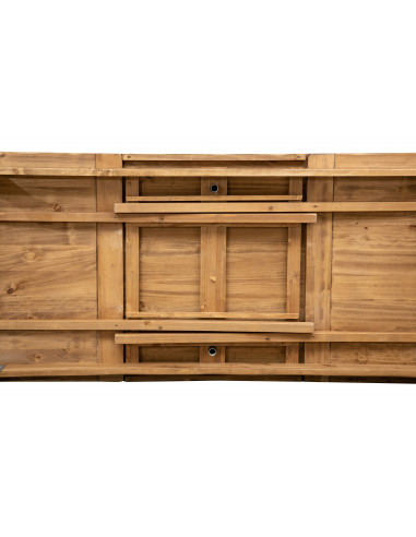 Tavolo Country allungabile in legno massello di tiglio finitura naturale 200x90x80 cm. Made in Italy Tavolo Country allungabile in legno massello di tiglio finitura naturale 200x90x80 cm. Made in Italy