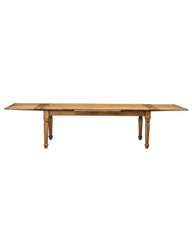 Tavolo Country allungabile in legno massello di tiglio finitura naturale 220x100x80 cm. Made in Italy Tavolo Country allungabile in legno massello di tiglio finitura naturale 220x100x80 cm. Made in Italy