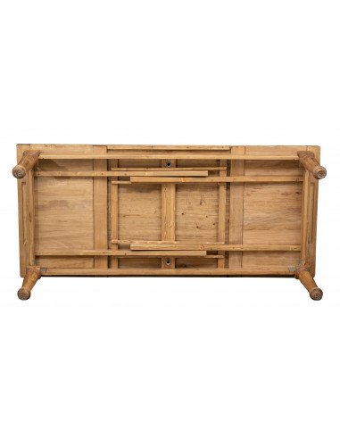 Country-style solid lime wood antiqued natural finish W220XDP100XH80cm sized extensible table. Made in Italy Country-style solid lime wood antiqued natural finish W220XDP100XH80cm sized extensible table. Made in Italy