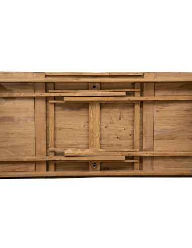 Tavolo Country allungabile in legno massello di tiglio finitura naturale 220x100x80 cm. Made in Italy Tavolo Country allungabile in legno massello di tiglio finitura naturale 220x100x80 cm. Made in Italy