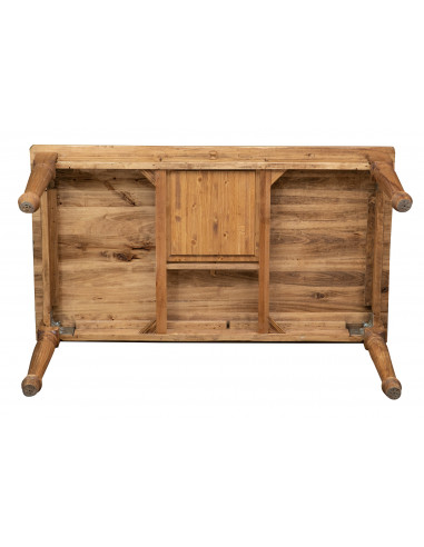 Mesa fixa country em madeira maciça de cal, acabamento natural 140x80x80 cm. Feito na Itália Mesa fixa country em madeira maciça de cal, acabamento natural 140x80x80 cm. Feito na Itália