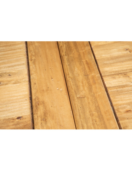 Tavolo Country allungabile in legno massello di tiglio finitura naturale 250x100x80 cm. Made in Italy