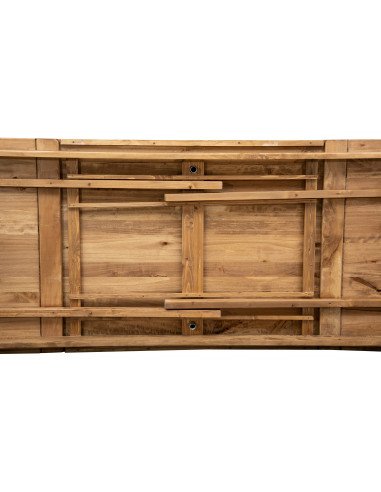 Tavolo Country allungabile in legno massello di tiglio finitura naturale 250x100x80 cm. Made in Italy Tavolo Country allungabile in legno massello di tiglio finitura naturale 250x100x80 cm. Made in Italy