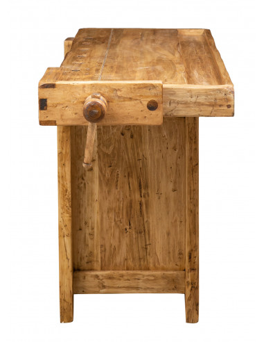 Banco da lavoro Country in legno massello di tiglio finitura naturale 188x78x92 cm. Made in Italy Banco da lavoro Country in legno massello di tiglio finitura naturale 188x78x92 cm. Made in Italy