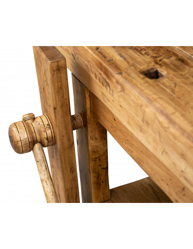 Country-style solid lime wood, natural finish W188xDP78xH92 cm sized workbench . Made in Italy Country-style solid lime wood, natural finish W188xDP78xH92 cm sized workbench . Made in Italy
