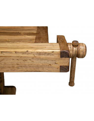 Banco da lavoro Country in legno massello di tiglio finitura naturale 198x88x90 cm. Made in Italy Banco da lavoro Country in legno massello di tiglio finitura naturale 198x88x90 cm. Made in Italy