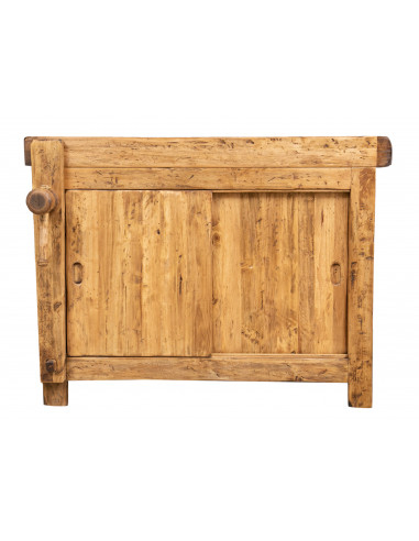 Banco da lavoro Country in legno massello di tiglio finitura naturale L120xPR67xH90 cm. Made in Italy Banco da lavoro Country in legno massello di tiglio finitura naturale L120xPR67xH90 cm. Made in Italy