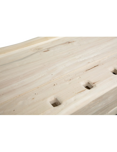 Banco da lavoro Country in legno massello di tiglio grezzo L120xPR67xH90 cm. Made in Italy
