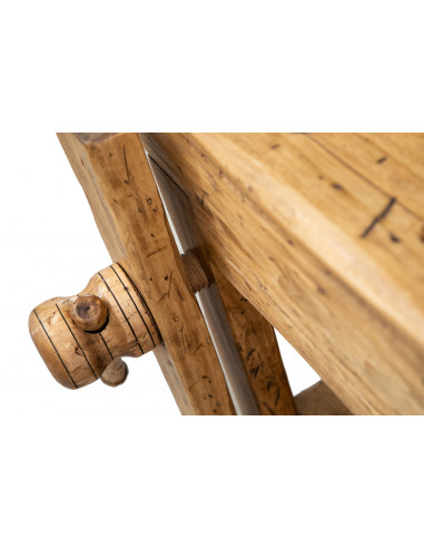 Banco da lavoro Country in legno massello di tiglio finitura naturale L120xPR67xH90 cm. Made in Italy Banco da lavoro Country in legno massello di tiglio finitura naturale L120xPR67xH90 cm. Made in Italy