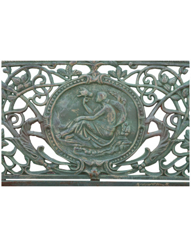 Panchina Liberty in ghisa finitura verde anticata 184x70x110 cm Panchina Liberty in ghisa finitura verde anticata 184x70x110 cm