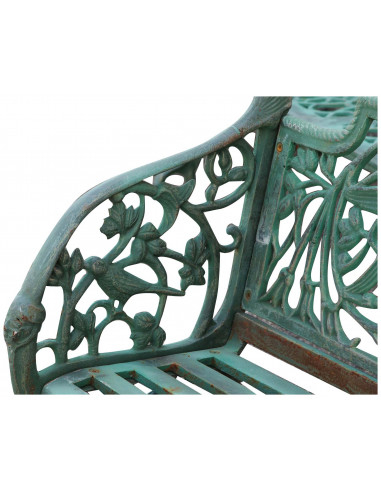 Panchina Liberty in ghisa finitura verde anticata 184x70x110 cm Panchina Liberty in ghisa finitura verde anticata 184x70x110 cm