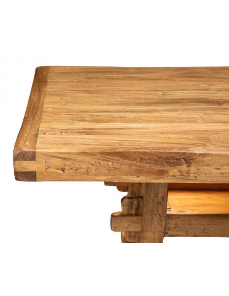W200xDP100XH80 cm sized solid limewood made natural finish work bench  Made in Italy