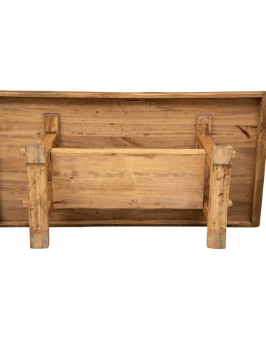 Banco de trabaj estilo Country  de madera maciza de tilo, acabado con efecto  natural L200XPR100XH80 cm. Made in Italy  Banco de trabaj estilo Country  de madera maciza de tilo, acabado con efecto  natural L200XPR100XH80 cm. Made in Italy