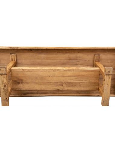 Banco de trabajo estilo Country  de madera maciza de tilo , acabado con efecto  natural L250XPR100XH80 cm. Made in Italy  Banco de trabajo estilo Country  de madera maciza de tilo , acabado con efecto  natural L250XPR100XH80 cm. Made in Italy