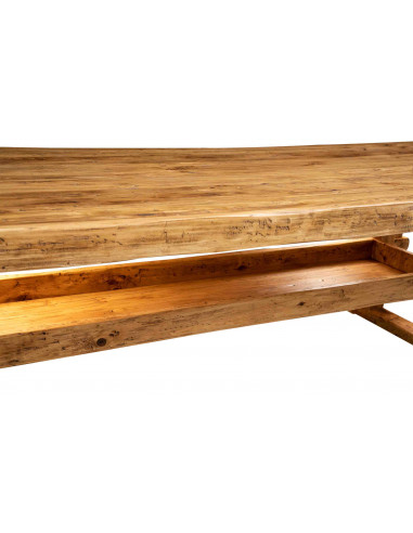 Banco da lavoro country in legno massello di tiglio finitura naturale L300XPR100XH80 cm. Made in Italy Banco da lavoro country in legno massello di tiglio finitura naturale L300XPR100XH80 cm. Made in Italy