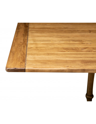 Tavolo allungabile a libro Country in legno massello di tiglio finitura naturale 120x120x80 cm. Made in Italy Tavolo allungabile a libro Country in legno massello di tiglio finitura naturale 120x120x80 cm. Made in Italy
