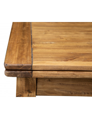 Tavolo allungabile a libro Country in legno massello di tiglio finitura naturale 120x120x80 cm. Made in Italy Tavolo allungabile a libro Country in legno massello di tiglio finitura naturale 120x120x80 cm. Made in Italy