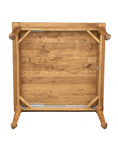 Tavolo allungabile a libro Country in legno massello di tiglio finitura naturale 120x120x80 cm. Made in Italy Tavolo allungabile a libro Country in legno massello di tiglio finitura naturale 120x120x80 cm. Made in Italy