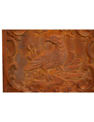 Cast iron made natural rust finish  W102xDP2xH75 cm sized fireback Cast iron made natural rust finish  W102xDP2xH75 cm sized fireback