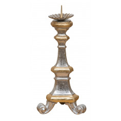 Chandelier en bois feuille d'or et d'argent Made in Italy L40XPR103XH40 cm 2