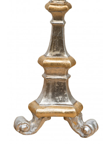 W40XDP103XH40 cm sized Made in Italy wood made gold and silver leaf finish chandelier W40XDP103XH40 cm sized Made in Italy wood made gold and silver leaf finish chandelier