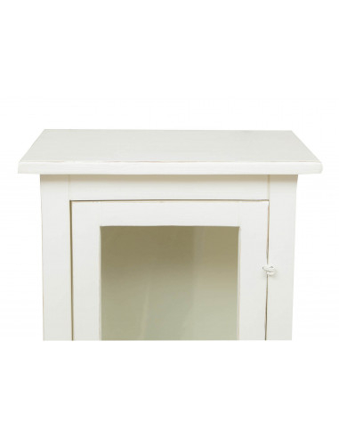 Vitrina country em madeira maciça com acabamento branco antigo L40xDP25xH130 cm. Feito na Itália Vitrina country em madeira maciça com acabamento branco antigo L40xDP25xH130 cm. Feito na Itália