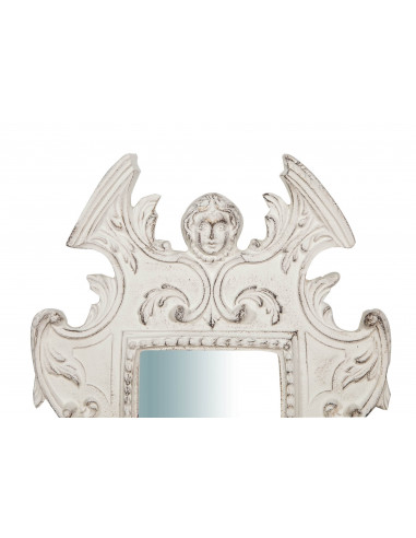 Miroir mural en bois finition blanc antique fabriqué en Italie L34XPR3XH64 cm Miroir mural en bois finition blanc antique fabriqué en Italie L34XPR3XH64 cm