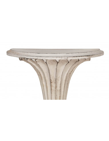 Mensola a muro in legno finitura bianco anticato L29xPR14xH34 cm Mensola a muro in legno finitura bianco anticato L29xPR14xH34 cm