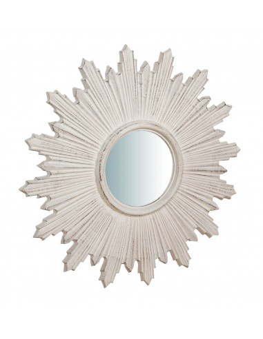 Specchiera da parete verticale/orizzontale in legno finitura bianco anticato made in italy L65XPR3,5XH46 cm