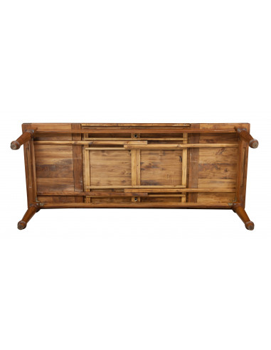 Tavolo Country allungabile in legno massello di tiglio finitura naturale 250x100x80 cm. Made in Italy Tavolo Country allungabile in legno massello di tiglio finitura naturale 250x100x80 cm. Made in Italy