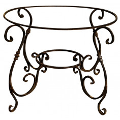 Base tavolo in ferro pieno rotonda L107xPR107xH74 cm