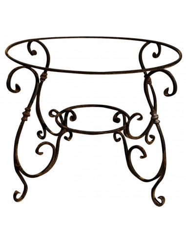 Base tavolo in ferro pieno rotonda L107xPR107xH74 cm