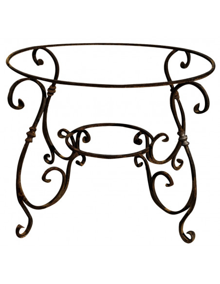 Base tavolo in ferro pieno rotonda L107xPR107xH74 cm